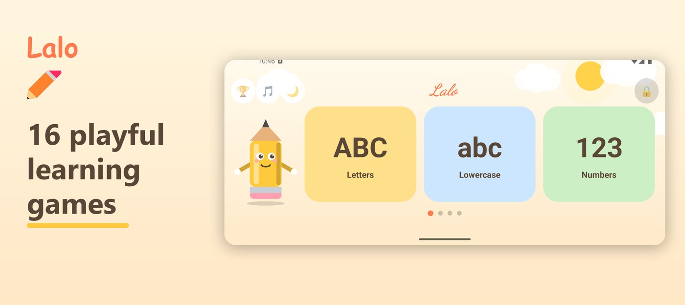 Il menu — le sedici attività, tutte a portata di dito