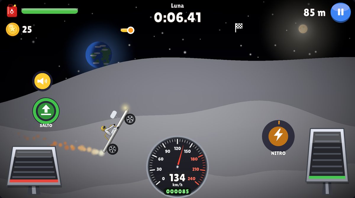On the Moon gravity is low and jumps last longer