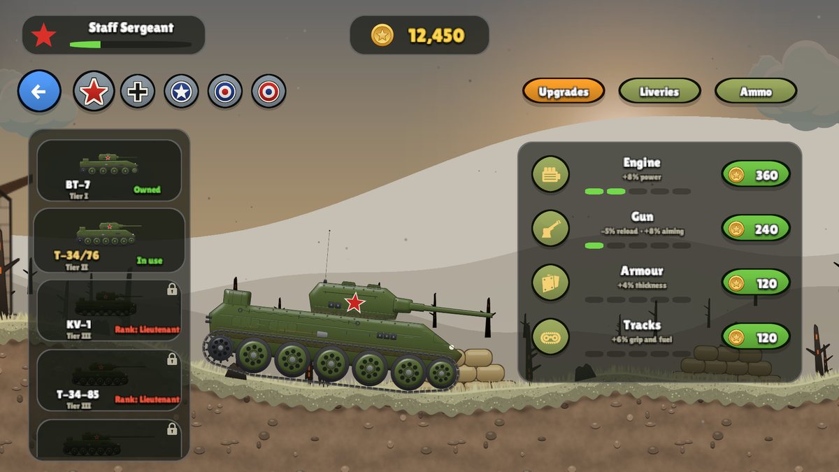 The garage: tanks of five nations with their previews
